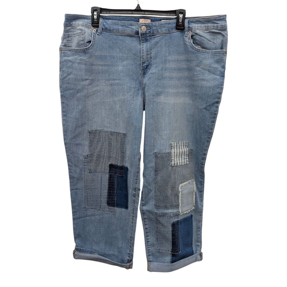 Logo By Lori Goldstein Patchwork Pull-On Ankle Bo… - image 1